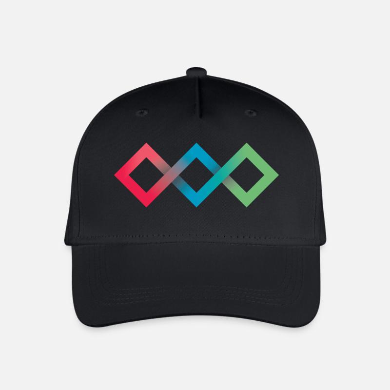 Fluo Diamanten - Kinder Bio Basecap - Schwarz