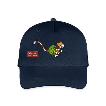 Pettersson & Findus Design Mit Findus Und Logo - Kinder Bio Basecap - Navy - Vorne