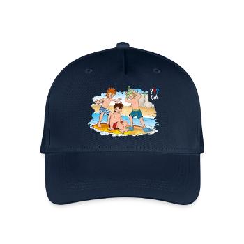 Die Drei ??? Kids Am Strand - Kinder Bio Basecap - Navy - Vorne