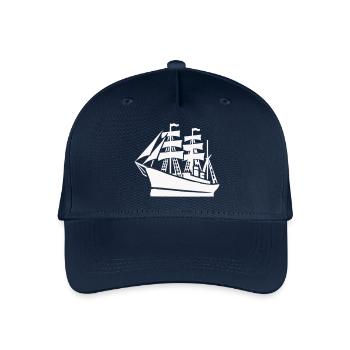 Schiff Schifffahrt - Kinder Bio Basecap - Navy - Vorne