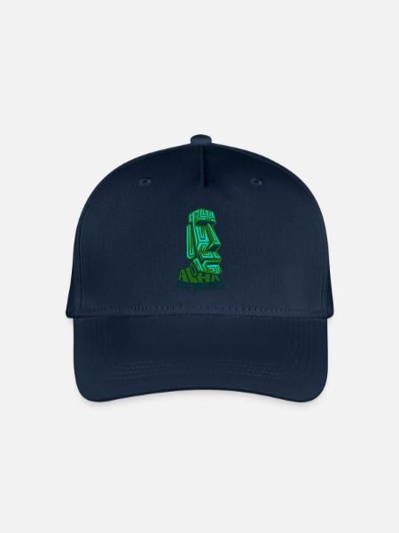 Aloha Moai Tiki Steinkopf Osterinsel vintage green - Kinder Bio Basecap - Navy