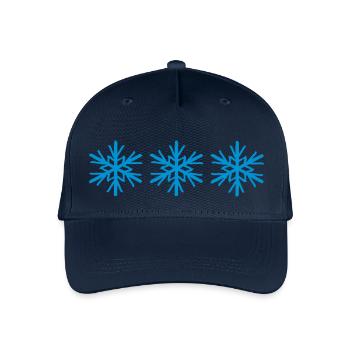 Schneeflocke - Kinder Bio Basecap - Navy - Vorne