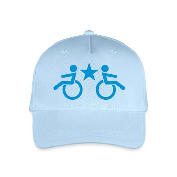 Rollstühle kühlen Stern aktiviert Design - Kinder Bio Basecap - Hellblau - Vorne