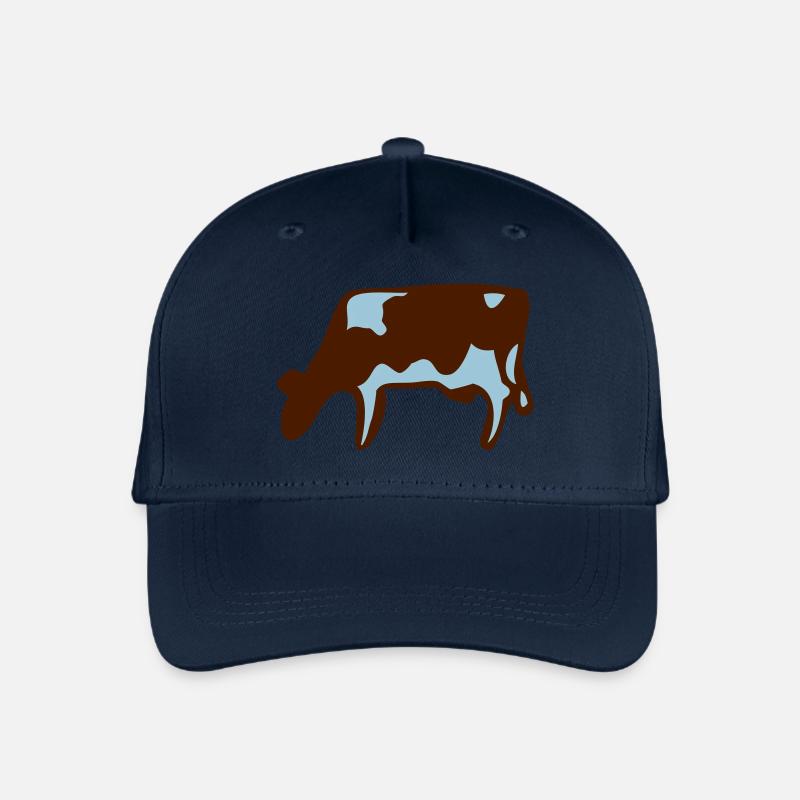 Kuh Geschenk Idee Bauer Bauernhof Tier grasen - Kinder Bio Basecap - Navy