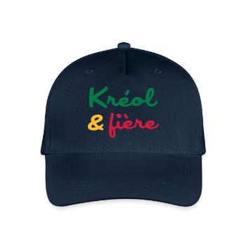 Créole / Martinique / Guadeloupe / Antilles - Kinder Bio Basecap - Navy - Vorne