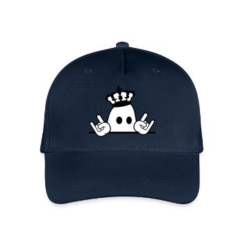 Cute Metal Halloween Ghost King Crown Ghost - Organic Kids’ Baseball Cap - navy - Front