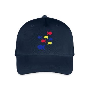fische - Kinder Bio Basecap - Navy - Vorne