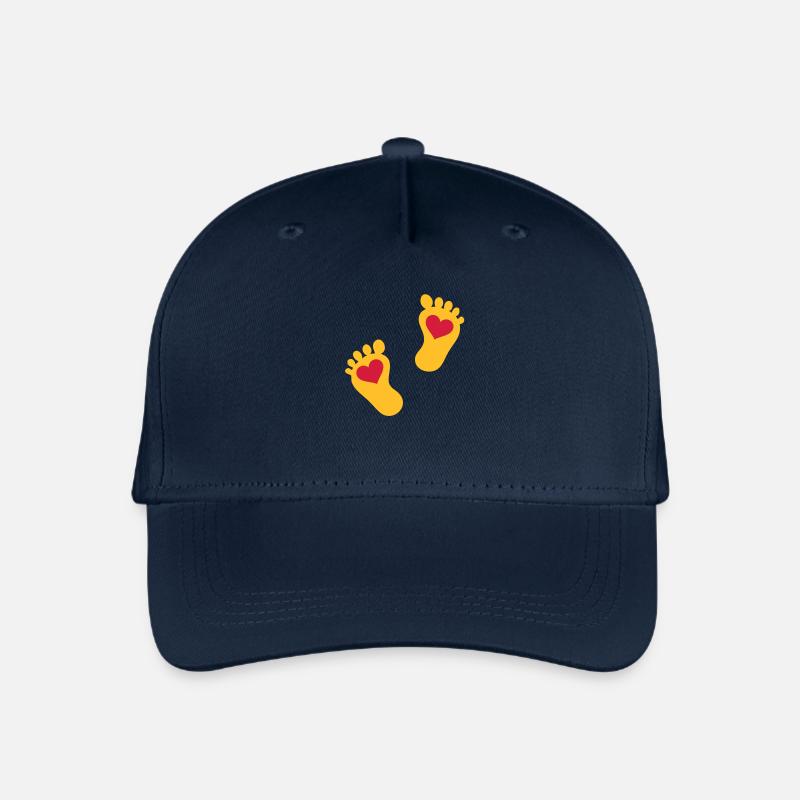 Baby Füße - Kinder Bio Basecap - Navy