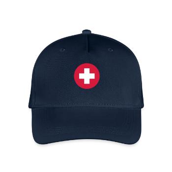 swiss_rp2 - Organic Kids’ Baseball Cap - navy - Front