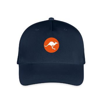 Känguruh orange - Kinder Bio Basecap - Navy - Vorne