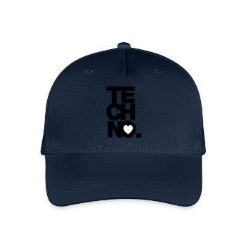 I love TECHNO - Kinder Bio Basecap - Navy - Vorne