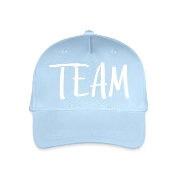 team - Organic Kids’ Baseball Cap - light blue - Front