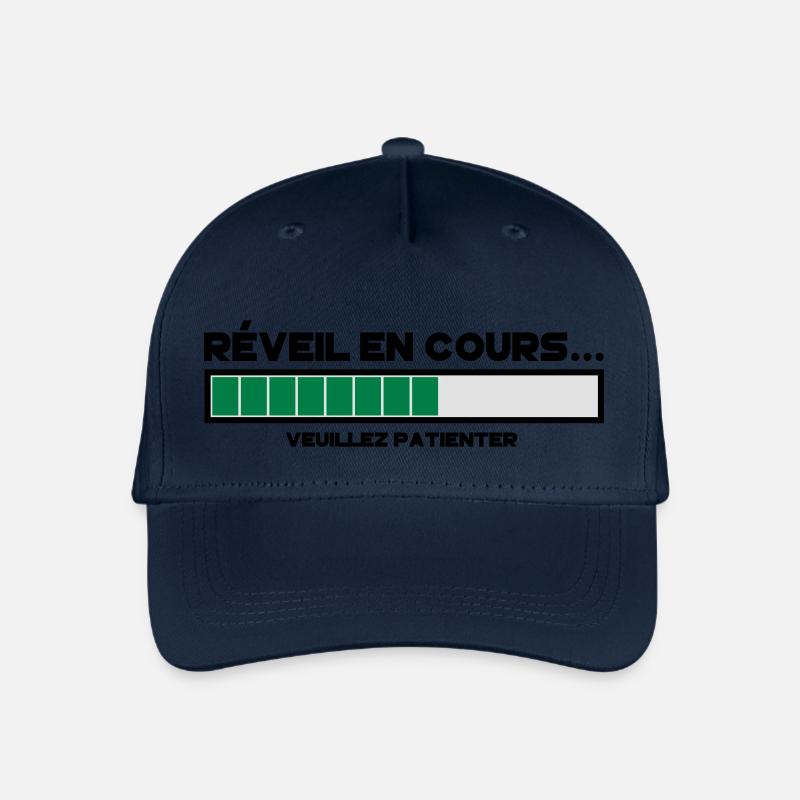 motif réveil en cours - Casquette de baseball bio Enfant - marine