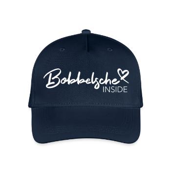 Bobbelsche Inside / Toile de jute / Bébé - Casquette de baseball bio Enfant - marine - Devant