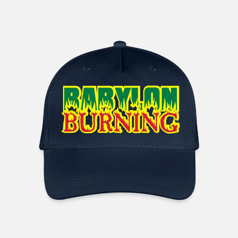 babylon burning 01 - Organic Kids’ Baseball Cap - navy