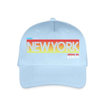 New York Skyline Sunset Design - Organic Kids’ Baseball Cap - light blue - Front