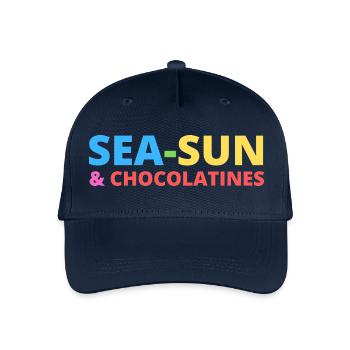 Sea Sun and Chocolatines - Organic Kids’ Baseball Cap - navy - Front