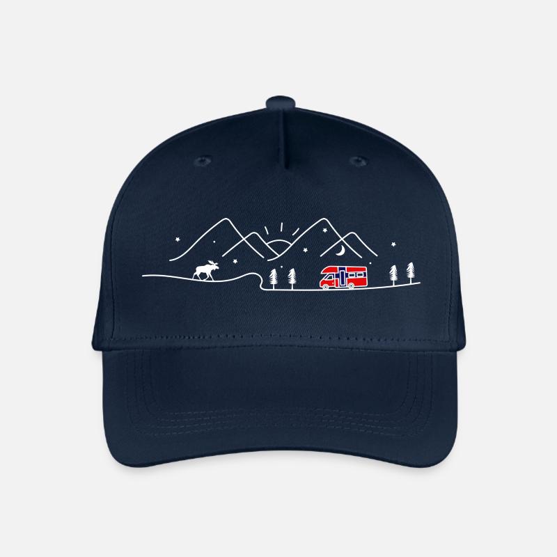 Norwegen Camping Wohnmobil Norway Design - Kinder Bio Basecap - Navy