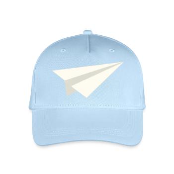 Klassische Papierflugzeug - Kinder Bio Basecap - Hellblau - Vorne