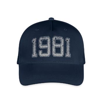 1981 Jahrgang - Kinder Bio Basecap - Navy - Vorne