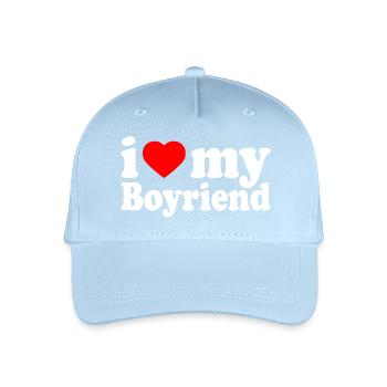 I love my boyfriend - Organic Kids’ Baseball Cap - light blue - Front