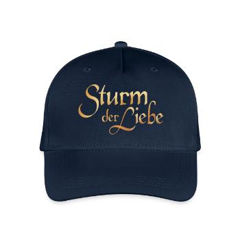 Sturm Der Liebe Brustlogo Gold - Kinder Bio Basecap - Navy - Vorne