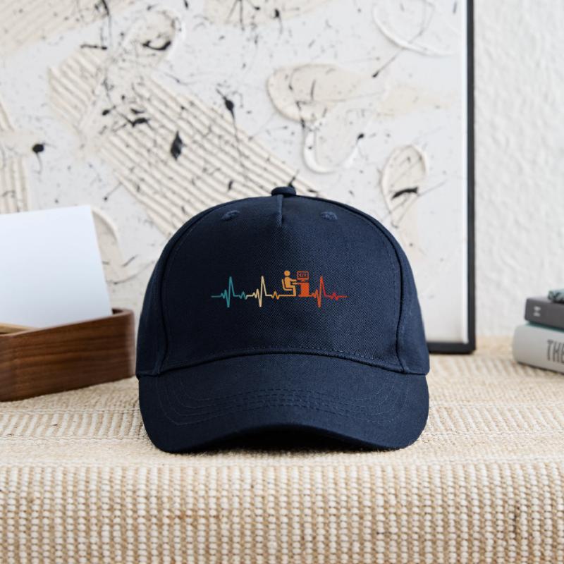 Programmierer Retro Herzschlag Informatiker code Kinder Bio Basecap