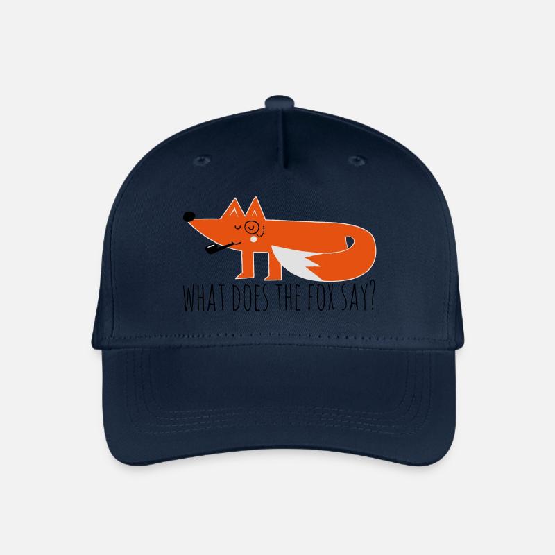 Lustige Hipster Swag Trendy comic cartoon fuchs - Kinder Bio Basecap - Navy
