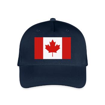Roter Ahornblatt Kanada Flagge - Kinder Bio Basecap - Navy - Vorne
