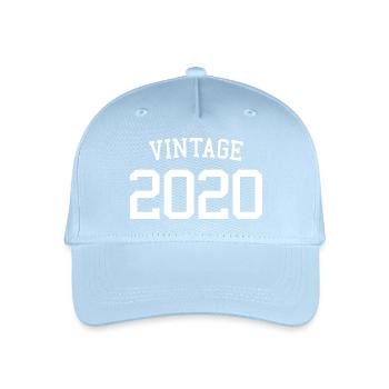Millésime 2020 - 3 ans, 3ème anniversaire enfants - Casquette de baseball bio Enfant - bleu clair - Devant