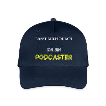 Lasst mich durch, ich bin PODCASTER Geschenkidee - Kinder Bio Basecap - Navy - Vorne