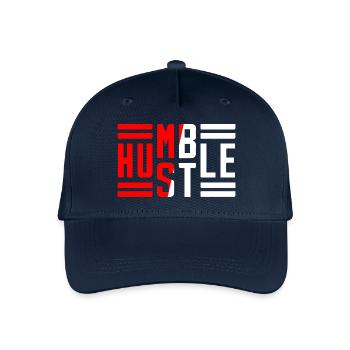 Bescheidener Hustle Unternehmer Geschäftsmann Businesswo - Kinder Bio Basecap - Navy - Vorne