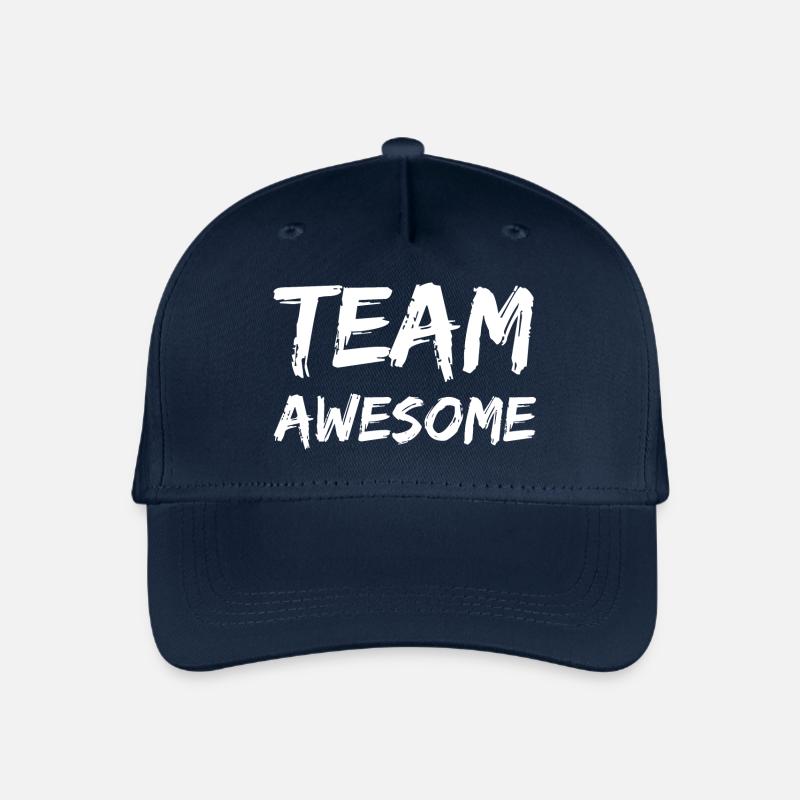 Team Awesome Schriftzug - Kinder Bio Basecap - Navy