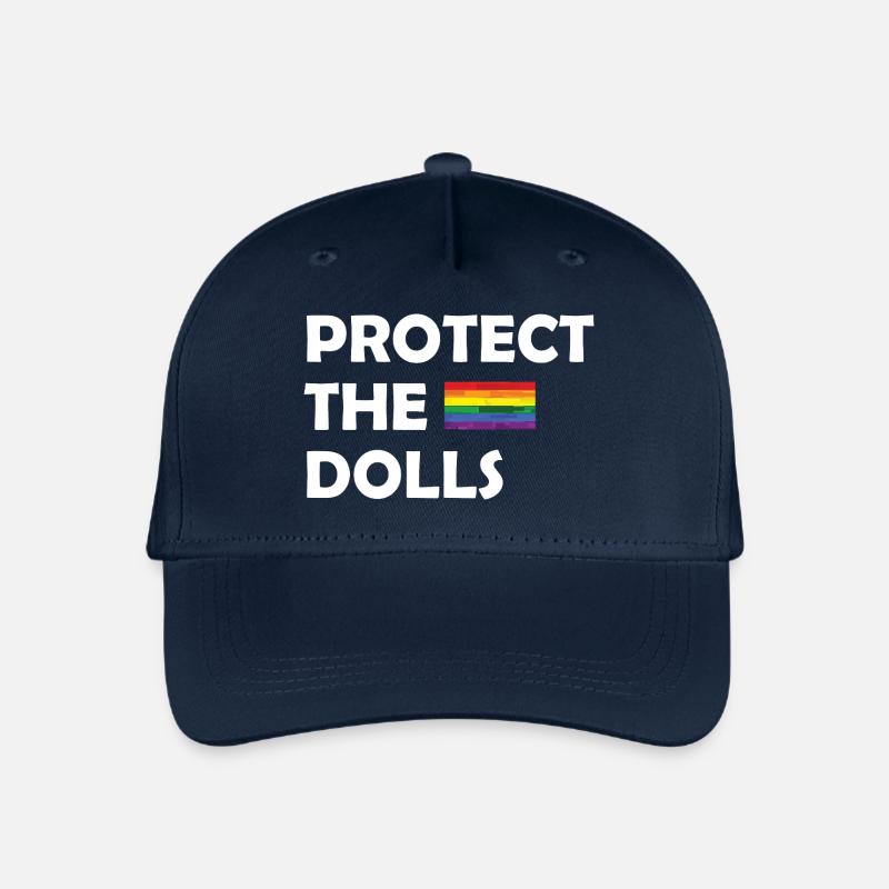PROTECT THE DOLLS flag small - Kinder Bio Basecap - Navy