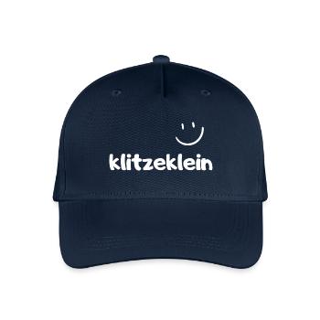 Klitzeklein für Baby, Neugeborene, Junge, Mädchen - Kinder Bio Basecap - Navy - Vorne
