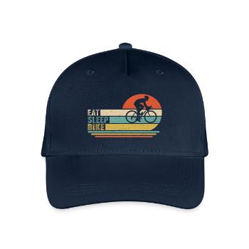 Eat Sleep bike - Organic Kids’ Baseball Cap - navy - Front