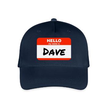 Bonjour, je m’appelle Dave Étiquette Nom Étiquette - Casquette de baseball bio Enfant - marine - Devant