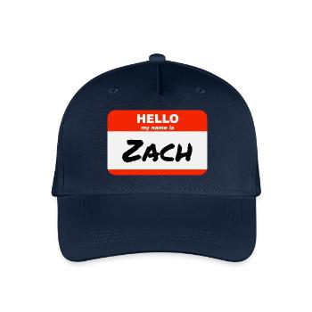 Bonjour, je m’appelle Zach Étiquette Étiquette - Casquette de baseball bio Enfant - marine - Devant