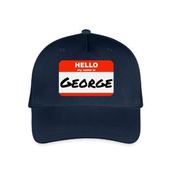 Bonjour, je m’appelle George Étiquette Étiquette - Casquette de baseball bio Enfant - marine - Devant