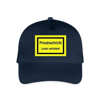 Lustiger Spruch - Kinder Bio Basecap - Navy - Vorne