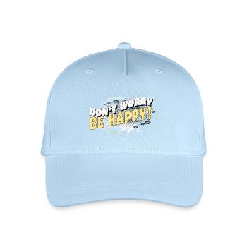 DONT WORRY BE HAPPY neg BACKGROUND stormy - Kinder Bio Basecap - Hellblau - Vorne