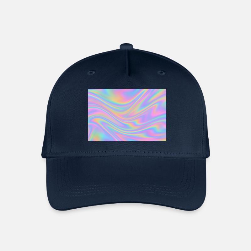 Holografisches Design - Kinder Bio Basecap - Navy