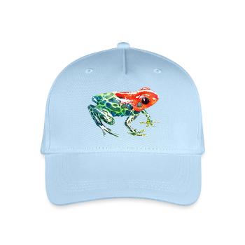 Frog with a red head - Organic Kids’ Baseball Cap - light blue - Front