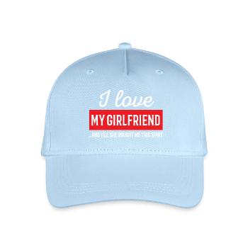 J'aime ma copine - Casquette de baseball bio Enfant - bleu clair - Devant