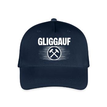 Glueck auf Mundart - Kinder Bio Basecap - Navy - Vorne