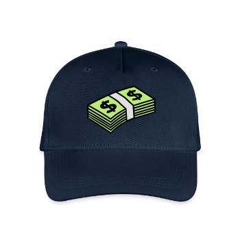 Money dollars 3 colors - Organic Kids’ Baseball Cap - navy - Front