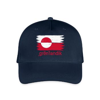 Grønlandik Flagge - Kinder Bio Basecap - Navy - Vorne