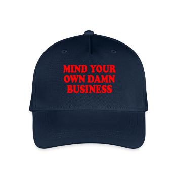 mind your own damn business - Casquette de baseball bio Enfant - marine - Devant