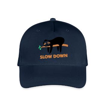 Sloth slow down - Organic Kids’ Baseball Cap - navy - Front