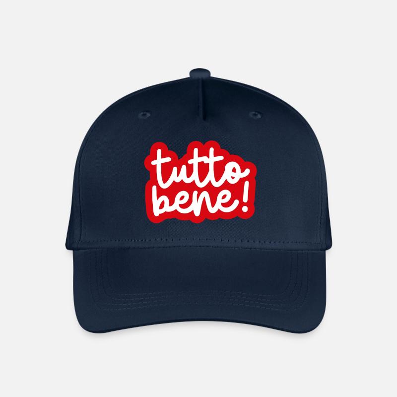 "Tutto bene!" - Organic Kids’ Baseball Cap - navy
